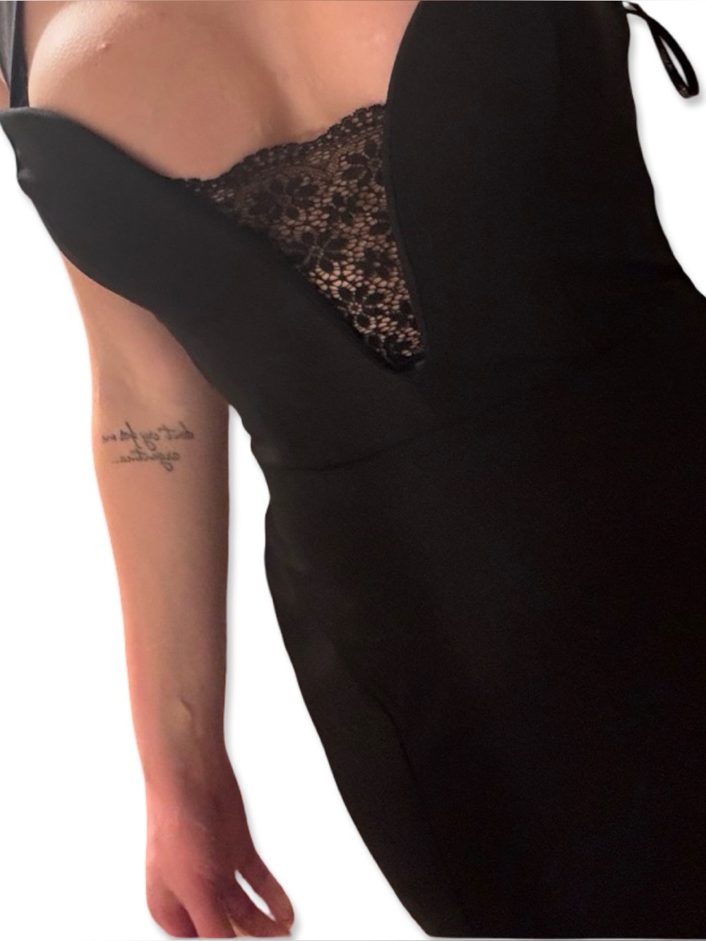 Club L London Black Plunge Halter Formal/Black Tie Gown | Size 6 | worn ONCE - Picture 10 of 12